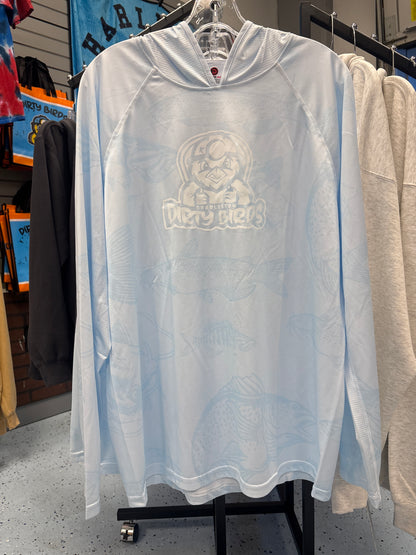 Hooded Fishing Shirt - Crystal Blue