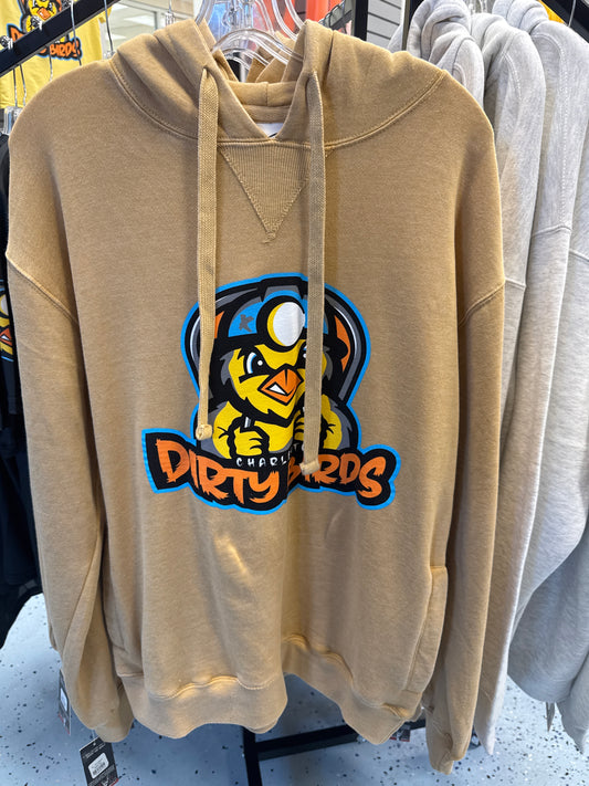 BURNOUT MUSTARD LOGO HOOD (with pockets)