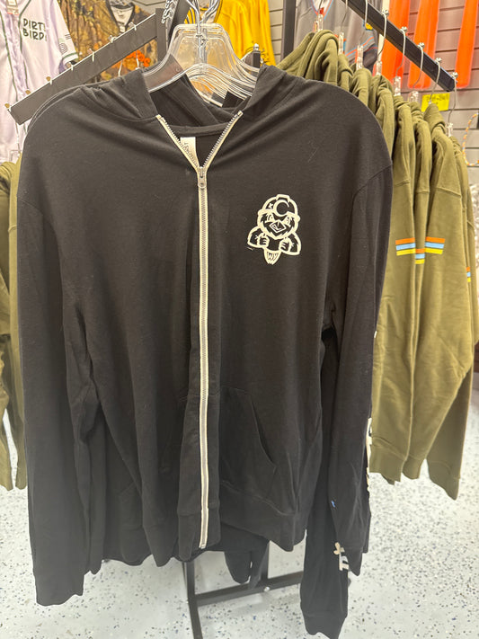 Hooded Full Zip - Black