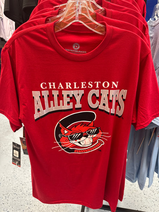 Alley Cats Vintage Tee - Athletic Red