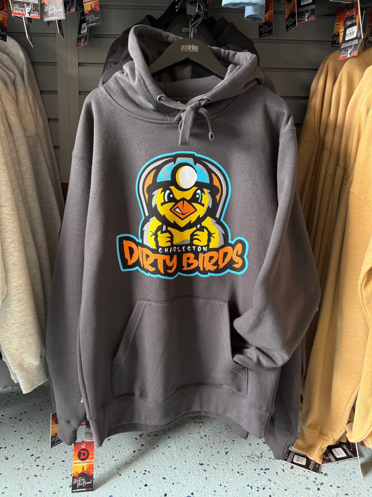 LOGO HOOD - Metal Grey